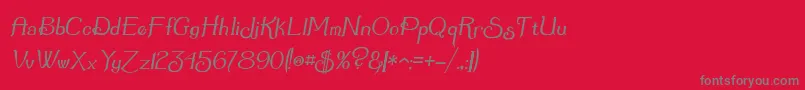SummertimeOblique Font – Gray Fonts on Red Background