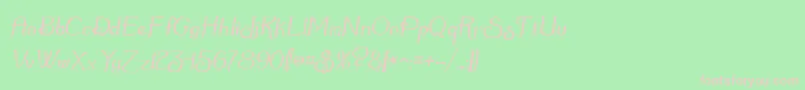 SummertimeOblique Font – Pink Fonts on Green Background