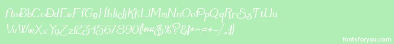 SummertimeOblique Font – White Fonts on Green Background