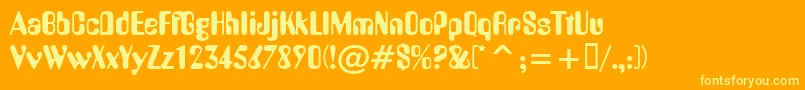 Yellowsubmarine Font – Yellow Fonts on Orange Background