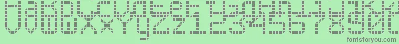 フォントRoundedLedBoard7 – 緑の背景に灰色の文字