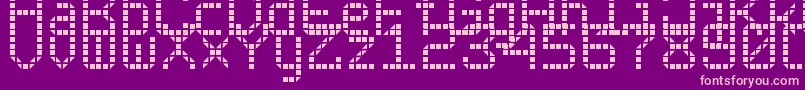 RoundedLedBoard7 Font – Pink Fonts on Purple Background