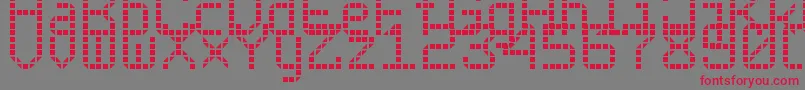 Czcionka RoundedLedBoard7 – czerwone czcionki na szarym tle