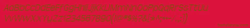 Teenital-fontti – ruskeat fontit punaisella taustalla