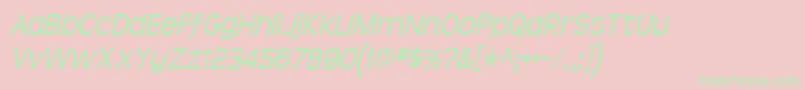 Teenital Font – Green Fonts on Pink Background