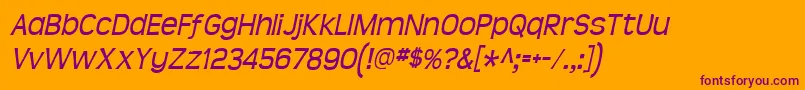 Teenital Font – Purple Fonts on Orange Background