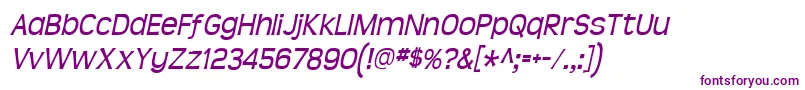 Teenital Font – Purple Fonts on White Background