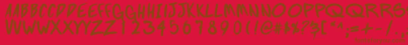 FightingWordzBold Font – Brown Fonts on Red Background