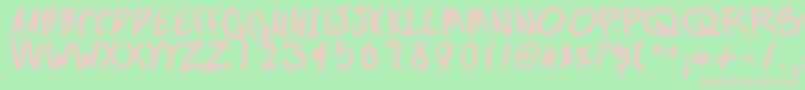 FightingWordzBold Font – Pink Fonts on Green Background