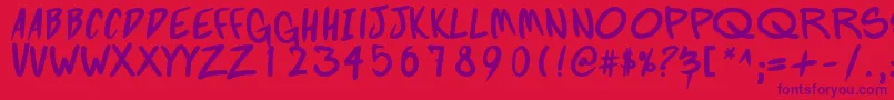 FightingWordzBold Font – Purple Fonts on Red Background