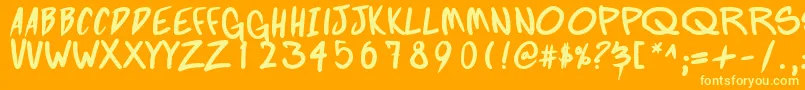 FightingWordzBold Font – Yellow Fonts on Orange Background