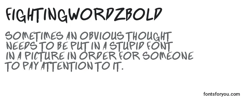 FightingWordzBold Font