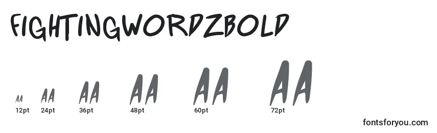 sizes of fightingwordzbold font, fightingwordzbold sizes