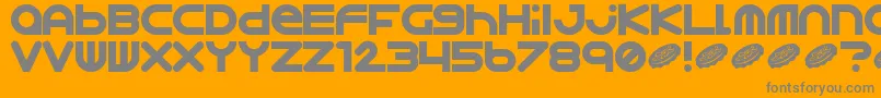 Astro867-Schriftart – Graue Schriften auf orangefarbenem Hintergrund