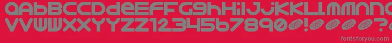Astro867 Font – Gray Fonts on Red Background