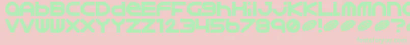 Astro867-Schriftart – Grüne Schriften auf rosa Hintergrund