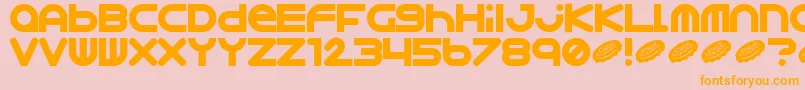 More about Astro867 Font Astro867 Font – Orange Fonts on Pink Background