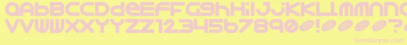 Astro867 Font – Pink Fonts on Yellow Background