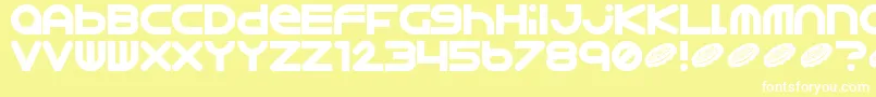 Astro867 Font – White Fonts on Yellow Background