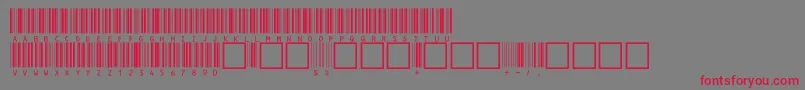 フォントC39hrp36dmtt – 赤い文字の灰色の背景
