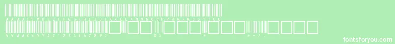 C39hrp36dmtt-Schriftart – Weiße Schriften auf grünem Hintergrund