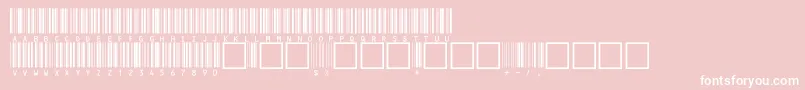 C39hrp36dmtt-Schriftart – Weiße Schriften auf rosa Hintergrund