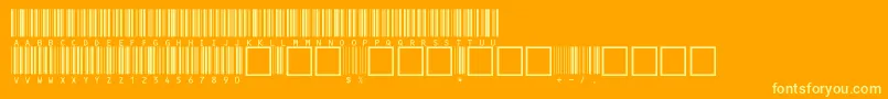 C39hrp36dmtt-Schriftart – Gelbe Schriften auf orangefarbenem Hintergrund