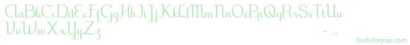 TegakBersambungIwk Font – Green Fonts on White Background