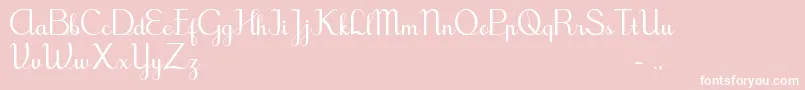 TegakBersambungIwk Font – White Fonts on Pink Background