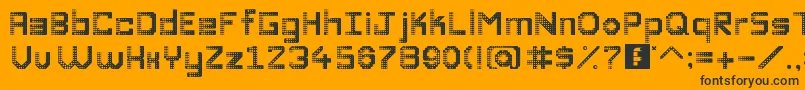 DiscoDivaaaaaaaa-Schriftart – Schwarze Schriften auf orangefarbenem Hintergrund