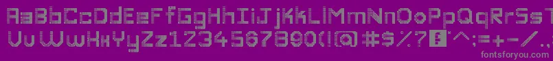 Шрифт DiscoDivaaaaaaaa – серые шрифты на фиолетовом фоне