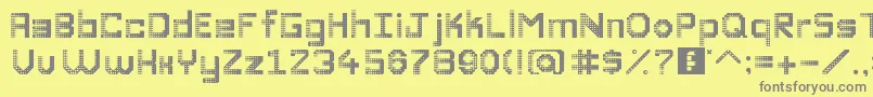 Czcionka DiscoDivaaaaaaaa – szare czcionki na żółtym tle