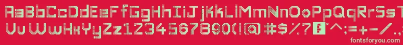 DiscoDivaaaaaaaa Font – Green Fonts on Red Background
