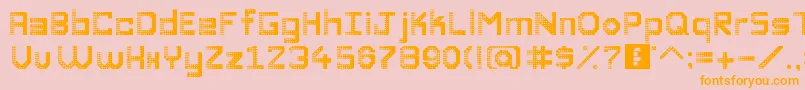 DiscoDivaaaaaaaa-Schriftart – Orangefarbene Schriften auf rosa Hintergrund