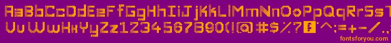 DiscoDivaaaaaaaa Font – Orange Fonts on Purple Background