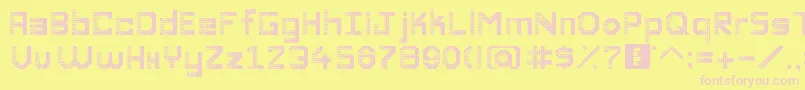 DiscoDivaaaaaaaa-Schriftart – Rosa Schriften auf gelbem Hintergrund