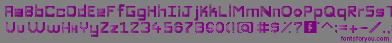 Шрифт DiscoDivaaaaaaaa – фиолетовые шрифты на сером фоне