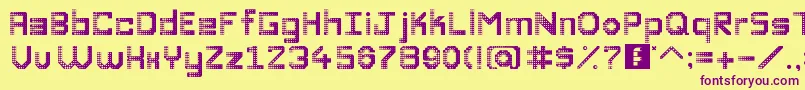 DiscoDivaaaaaaaa Font – Purple Fonts on Yellow Background