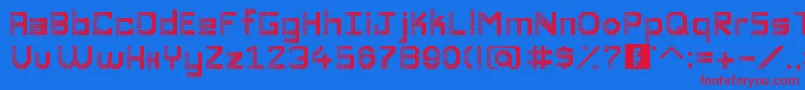 Шрифт DiscoDivaaaaaaaa – красные шрифты на синем фоне