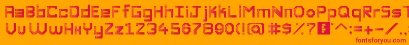 DiscoDivaaaaaaaa Font – Red Fonts on Orange Background