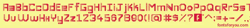 DiscoDivaaaaaaaa Font – Red Fonts on Yellow Background