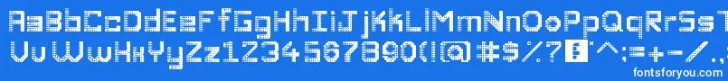 DiscoDivaaaaaaaa Font – White Fonts on Blue Background