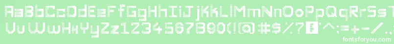 DiscoDivaaaaaaaa Font – White Fonts on Green Background