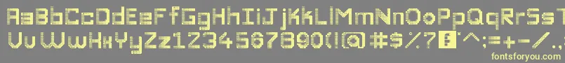 DiscoDivaaaaaaaa Font – Yellow Fonts on Gray Background