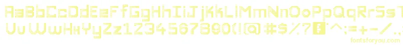 フォントDiscoDivaaaaaaaa – 白い背景に黄色の文字