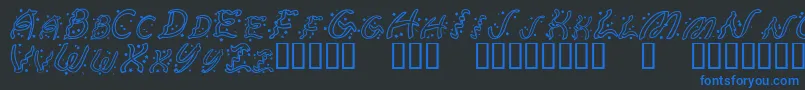 RubanExtravaganza Font – Blue Fonts on Black Background