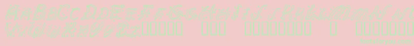 RubanExtravaganza Font – Green Fonts on Pink Background