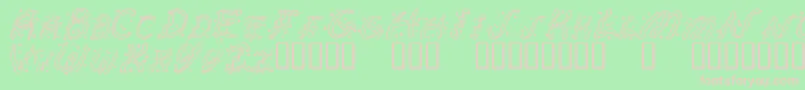 RubanExtravaganza Font – Pink Fonts on Green Background