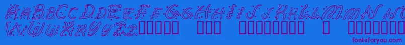RubanExtravaganza Font – Purple Fonts on Blue Background