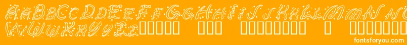 RubanExtravaganza Font – White Fonts on Orange Background